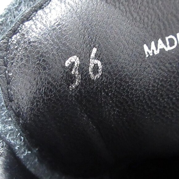 PRADA Triangle Logo Black Brushed Leather Women's Pumps 651-042725 - Picture 8 of 10